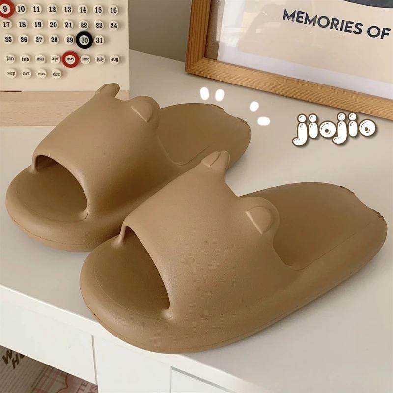 EVA Thick Sole Slipper Women Cute Kitty Slippers Female Summer Girl Heart Home Bathroom Slippers Beach Sandals Flip Flops 40-41 коричневий
EVA Thick Sole Slipper Women Cute Kitty Slippers Female Summer Girl Heart Home Bathroom Slippers Beach Sandals Flip Flops 40-41 коричневий