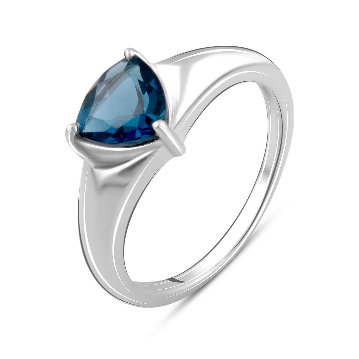 Серебряное кольцо с топазом Лондон Блю 1.403ct (2095552) 18.5 синій 
Серебряное кольцо с топазом Лондон Блю 1.403ct (2095552) 18.5 синій