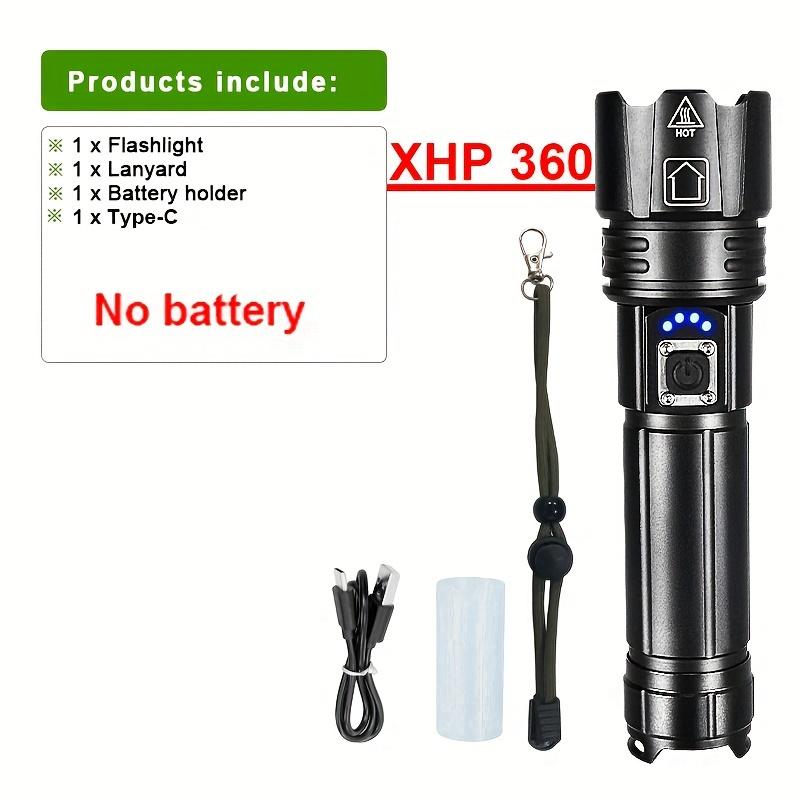 Сверхмощный перезаряжаемый фонарик XHP360, новый светодиодный фонарик высокой мощности, супер яркий фонарь Flashlight - No Battery
Сверхмощный перезаряжаемый фонарик XHP360, новый светодиодный фонарик высокой мощности, супер яркий фонарь Flashlight - No Battery