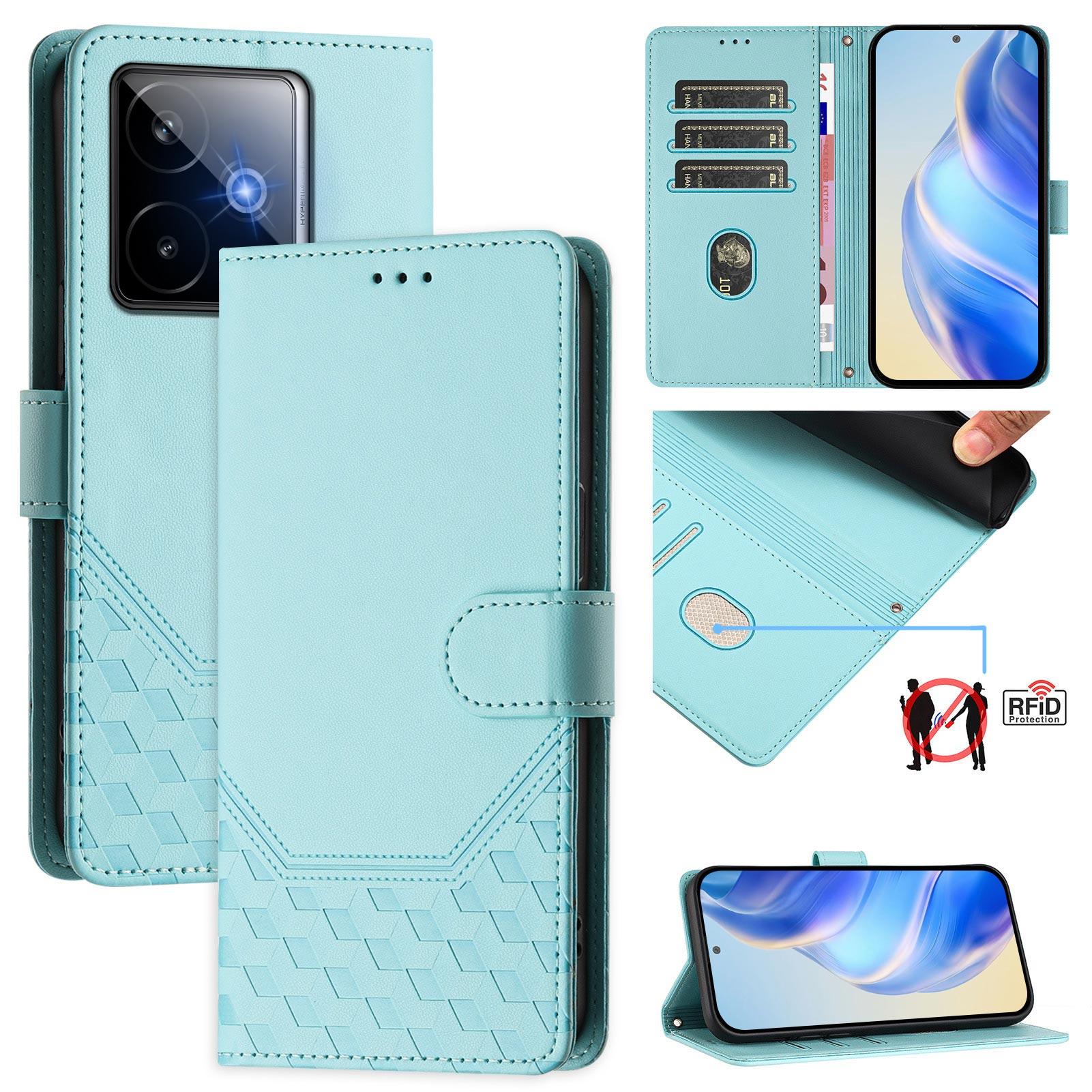 For Realme GT7 Pro Racing 5G Case Imprinted Honeycomb RFID Blocking Leather Phone Cover with Strap Green
For Realme GT7 Pro Racing 5G Case Imprinted Honeycomb RFID Blocking Leather Phone Cover with Strap Green