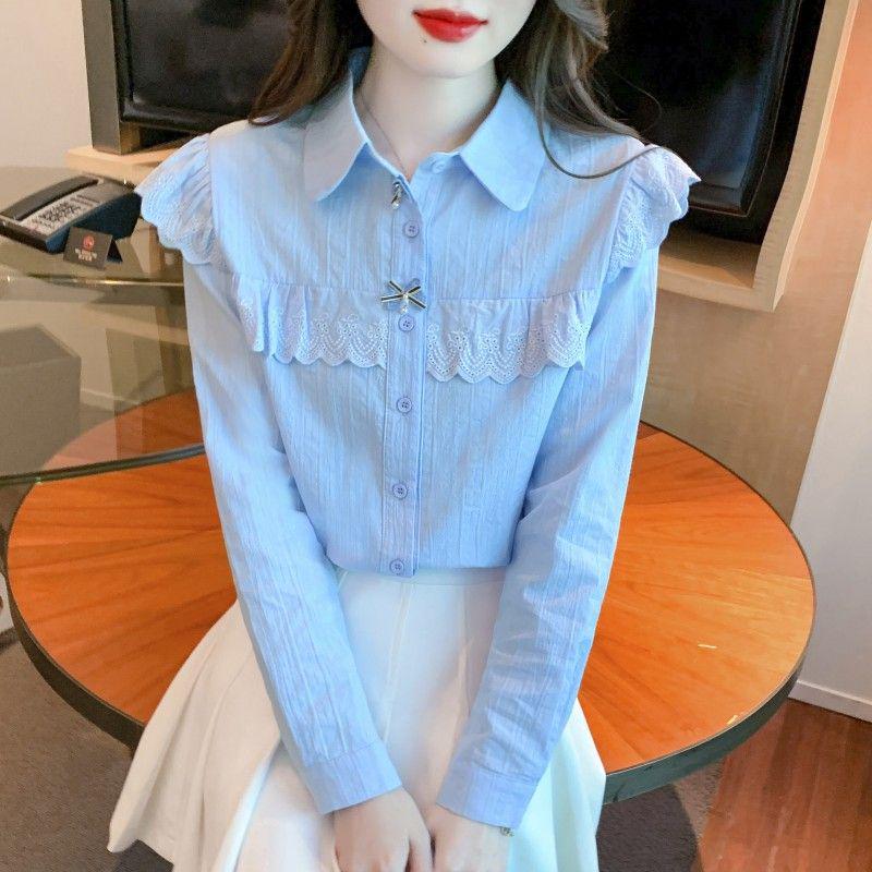 Fall 2024 Women s Pure Cotton Long Sleeve Lace Top - Fashionable Niche Design Large
Fall 2024 Women s Pure Cotton Long Sleeve Lace Top - Fashionable Niche Design Large
