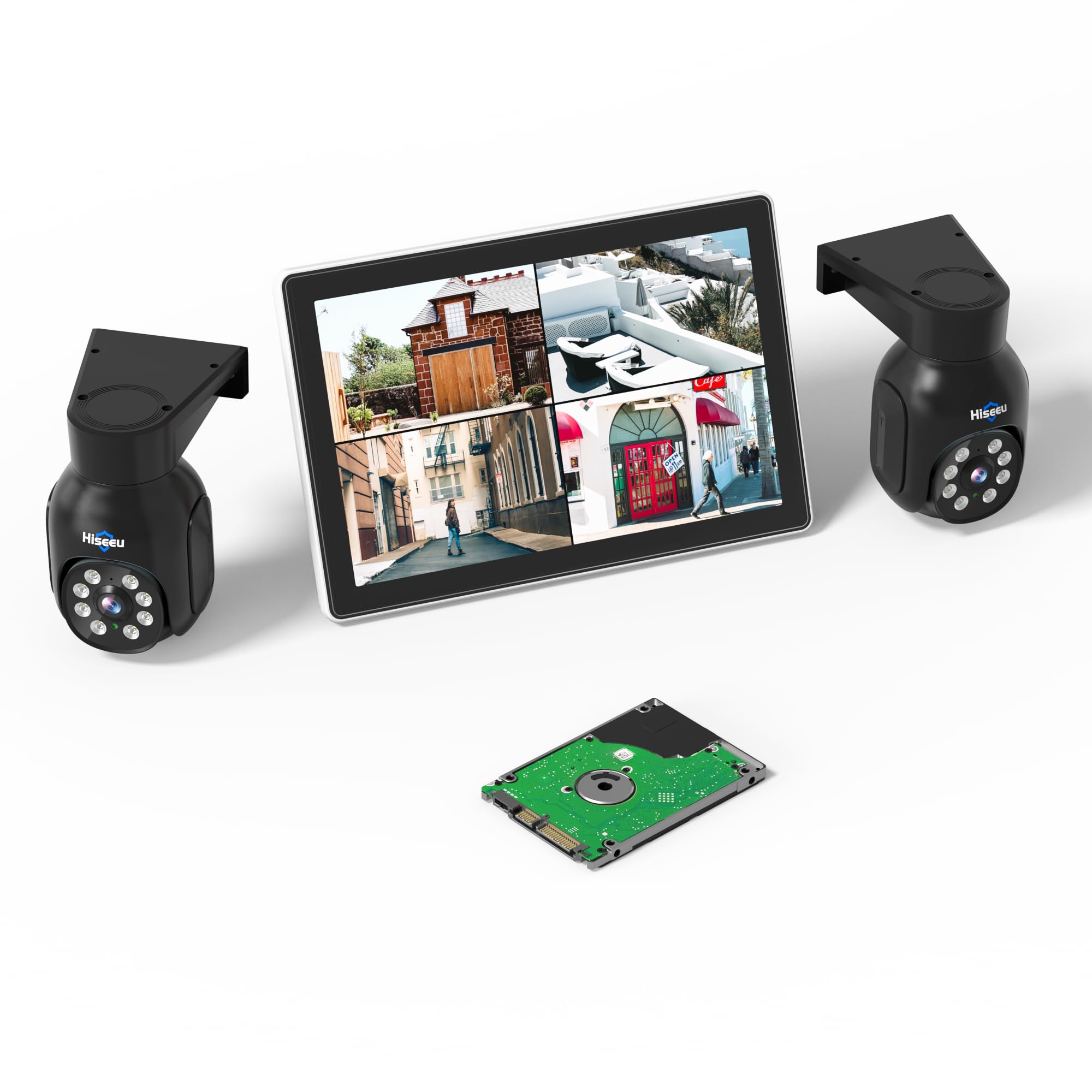 Hiseeu wireless security camera 5 megapixel camera and 2 units 10 inch NVR 500GB expandable up to 10 remote waterproof rating AI motion security [5
Hiseeu wireless security camera 5 megapixel camera and 2 units 10 inch NVR 500GB expandable up to 10 remote waterproof rating AI motion security [5