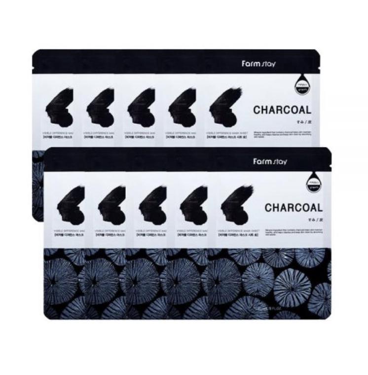 FARM STAY Visible Difference Mask Pack Древесный уголь 23 мл * 10 листов (3 варианта)
FARM STAY Visible Difference Mask Pack Древесный уголь 23 мл * 10 листов (3 варианта)