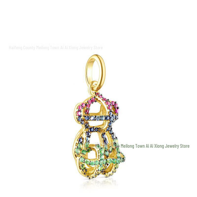 Peach Silk Bear S925 Sterling Silver Colorful Hollow Bear Pendant, Light Luxury Fashion Women s Accessory - European & American DIY Style. жёлтый
Peach Silk Bear S925 Sterling Silver Colorful Hollow Bear Pendant, Light Luxury Fashion Women s Accessory - European & American DIY Style. жёлтый