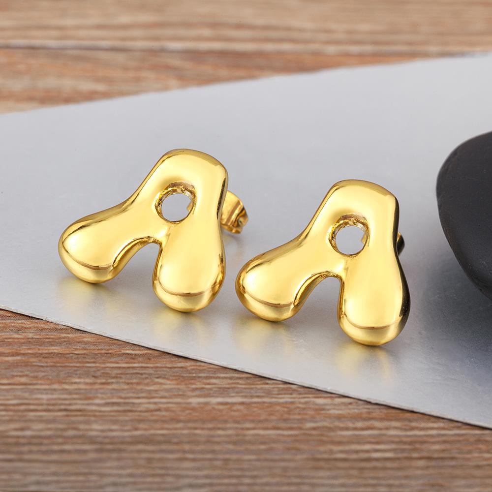 Nidin New Trendy 26 A-Z Letters Initial Alphabet Stud Earrings For Women Personality Design Ear Jewelry Wholesale Accessories
Nidin New Trendy 26 A-Z Letters Initial Alphabet Stud Earrings For Women Personality Design Ear Jewelry Wholesale Accessories