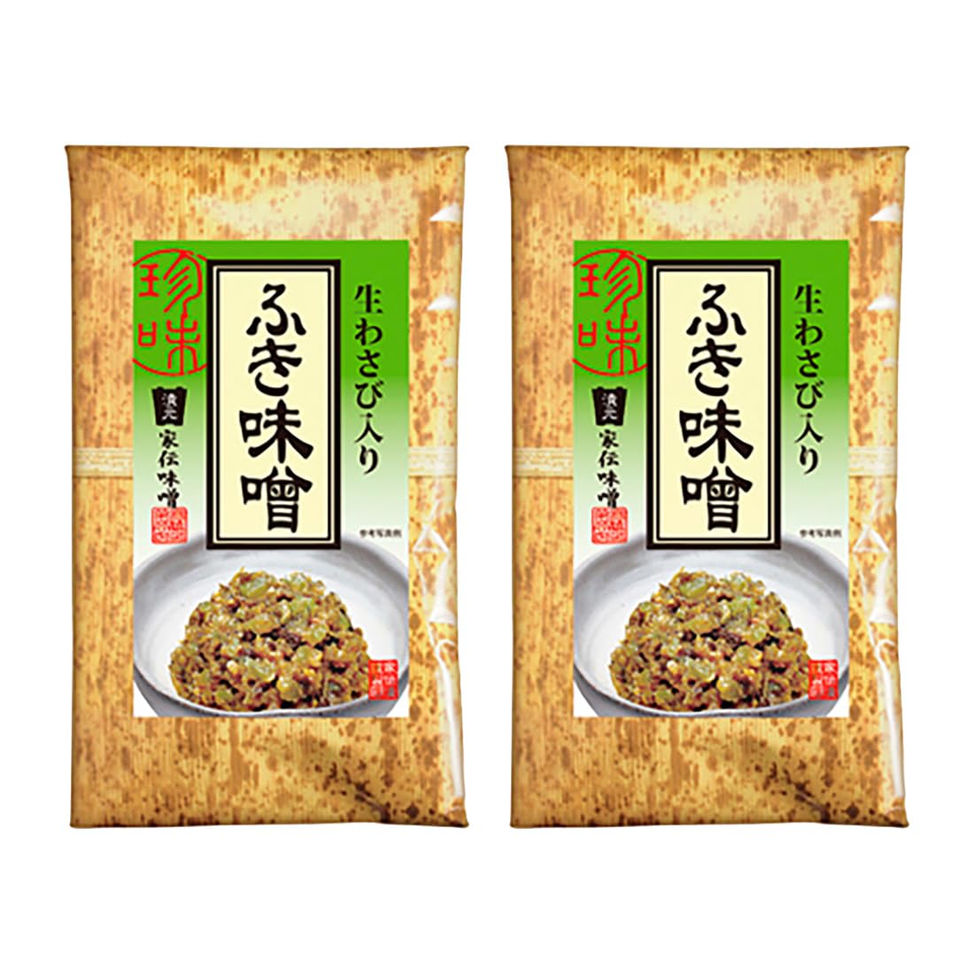 Tsukemoto Household Miso Fuki Miso with Fresh Wasabi Fuki Miso with Fresh (Bamboo Paper) (2 pieces, Wasabi)
Tsukemoto Household Miso Fuki Miso with Fresh Wasabi Fuki Miso with Fresh (Bamboo Paper) (2 pieces, Wasabi)