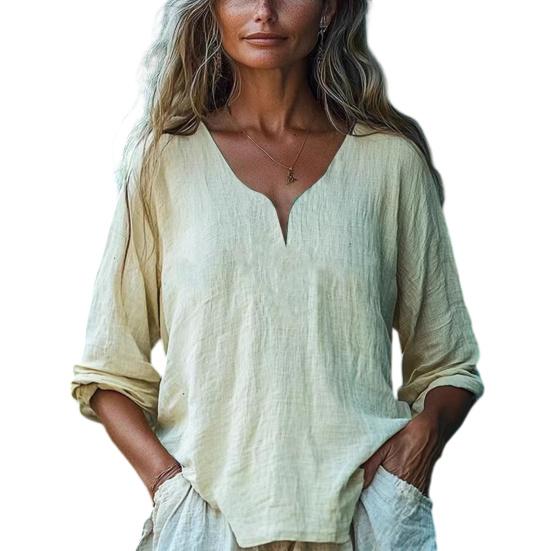 Women Tops Soft Fabric Breathable Loose Fit Blouse Three-Quarter Sleeve V-Neck Casual Spring Summer S светло-желтого
Women Tops Soft Fabric Breathable Loose Fit Blouse Three-Quarter Sleeve V-Neck Casual Spring Summer S светло-желтого