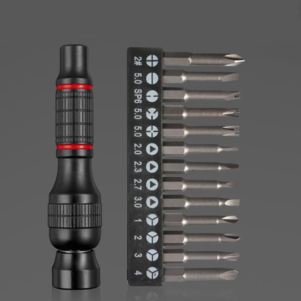 Aluminum Alloy Screwdriver Set 6.35mm Non-slip Grip S2 Bits Screwdriver Multifunctional Magnetic Bits Holder
Aluminum Alloy Screwdriver Set 6.35mm Non-slip Grip S2 Bits Screwdriver Multifunctional Magnetic Bits Holder
