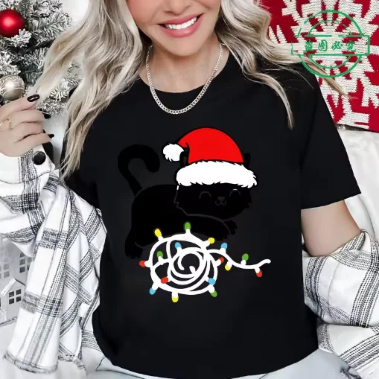 Oversize Casual Christmas Tshirt Merry Xmas Tree Print Loose T Short Sleeve Daily Streetwear 90s Aesthetic Lucky Deer Top S чёрный
Oversize Casual Christmas Tshirt Merry Xmas Tree Print Loose T Short Sleeve Daily Streetwear 90s Aesthetic Lucky Deer Top S чёрный
