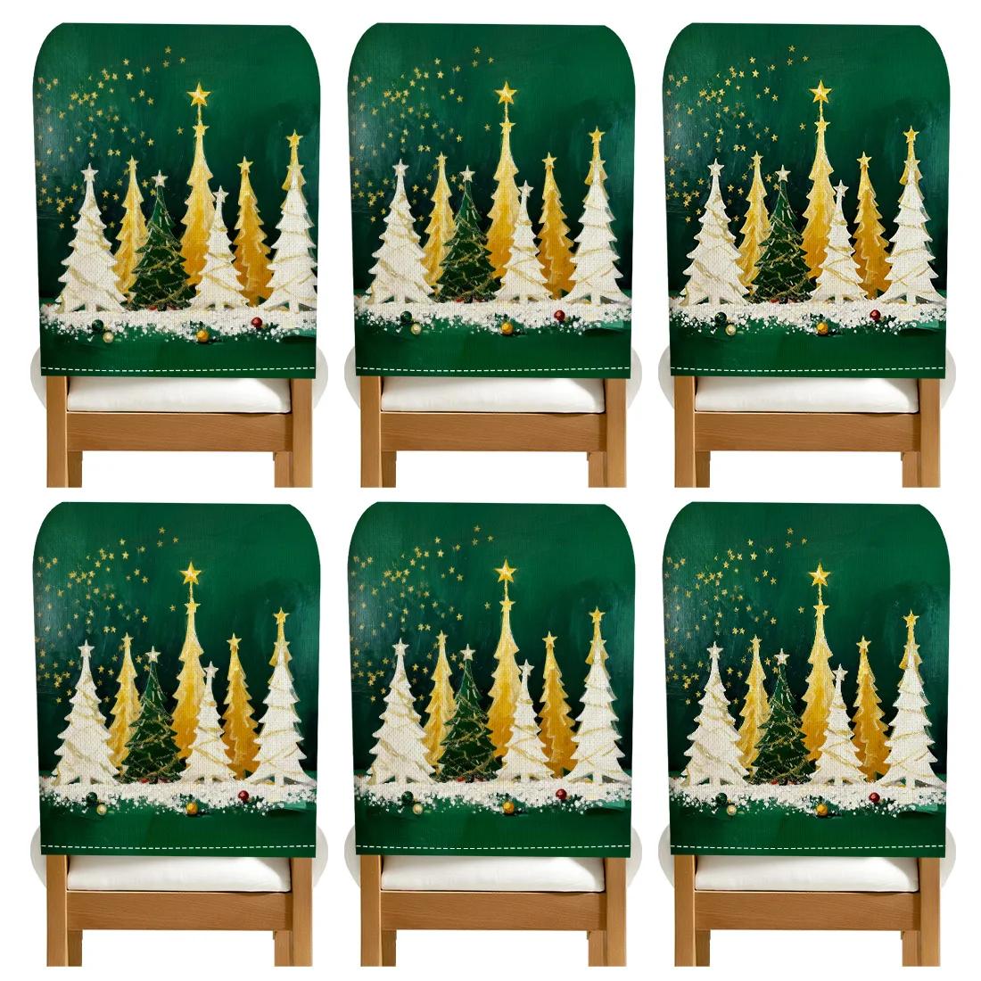 6pcs/set Oil Painting Christmas Tree Chair Cover Table Decoration Dining Seat Chair Covers Dining Room Bar Party Banquate
6pcs/set Oil Painting Christmas Tree Chair Cover Table Decoration Dining Seat Chair Covers Dining Room Bar Party Banquate