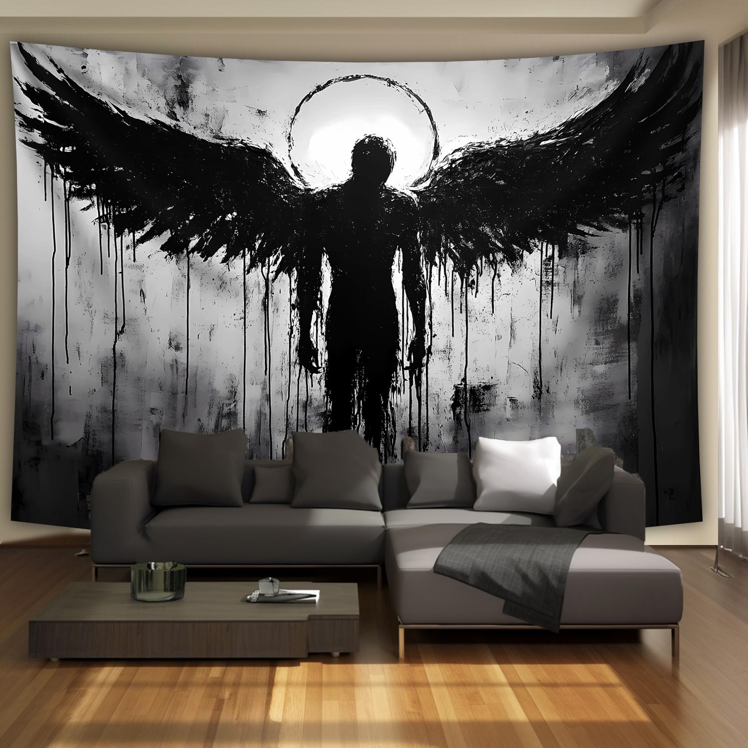 1Pc Ultra Large Black Angel Landscape Tapestry for Living Room Bedroom Home Office Decor 74x94cm(29x37in)
1Pc Ultra Large Black Angel Landscape Tapestry for Living Room Bedroom Home Office Decor 74x94cm(29x37in)