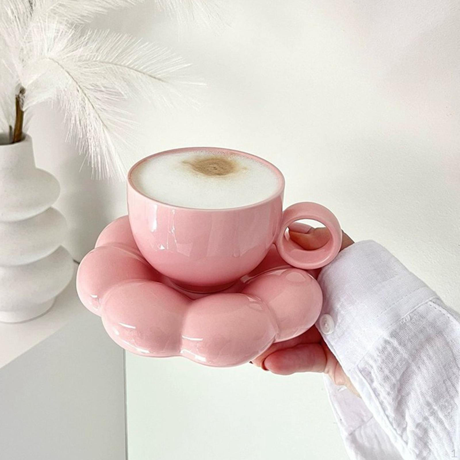 Ceramic Coffee Cup with Saucer Pink Accessories Unique Novelty Decoration Multifunctional 200 ml
Ceramic Coffee Cup with Saucer Pink Accessories Unique Novelty Decoration Multifunctional 200 ml