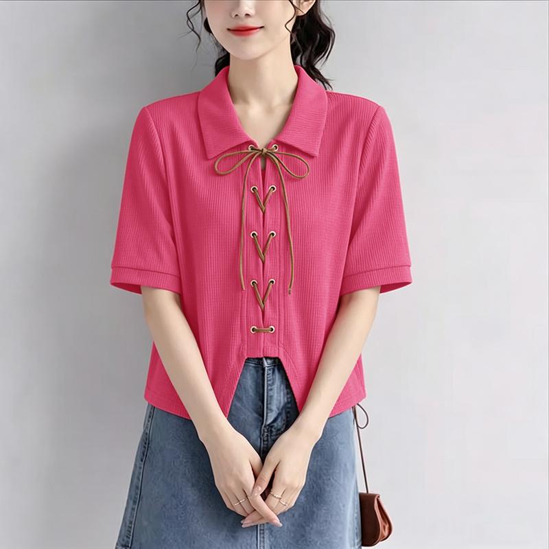 ZANZEA Women Casual Turn Down Collar Lace-up Loose Short Sleeve Blouse 2XL темно-рожевого кольору
ZANZEA Women Casual Turn Down Collar Lace-up Loose Short Sleeve Blouse 2XL темно-рожевого кольору