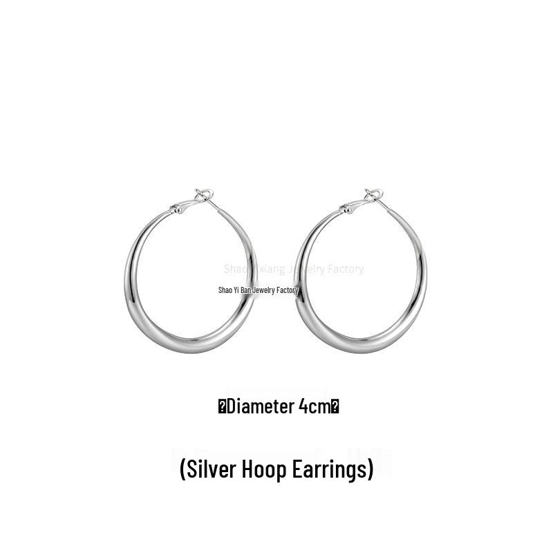 Elegant Geometric Round Hoop Earrings - Niche Design, High-End Luxury, Cold Tone Style
Elegant Geometric Round Hoop Earrings - Niche Design, High-End Luxury, Cold Tone Style