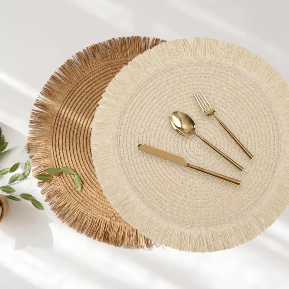 Hand Woven Fringe Paper Table Mats Japan Style Tea Cup Pad Dining Table Decorations зелений
Hand Woven Fringe Paper Table Mats Japan Style Tea Cup Pad Dining Table Decorations зелений