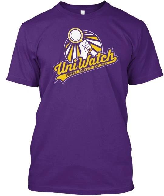 Uni Watch Purple Amnesty Day Tee T shirt Made in the USA Size S to 5XL M
Uni Watch Purple Amnesty Day Tee T shirt Made in the USA Size S to 5XL M