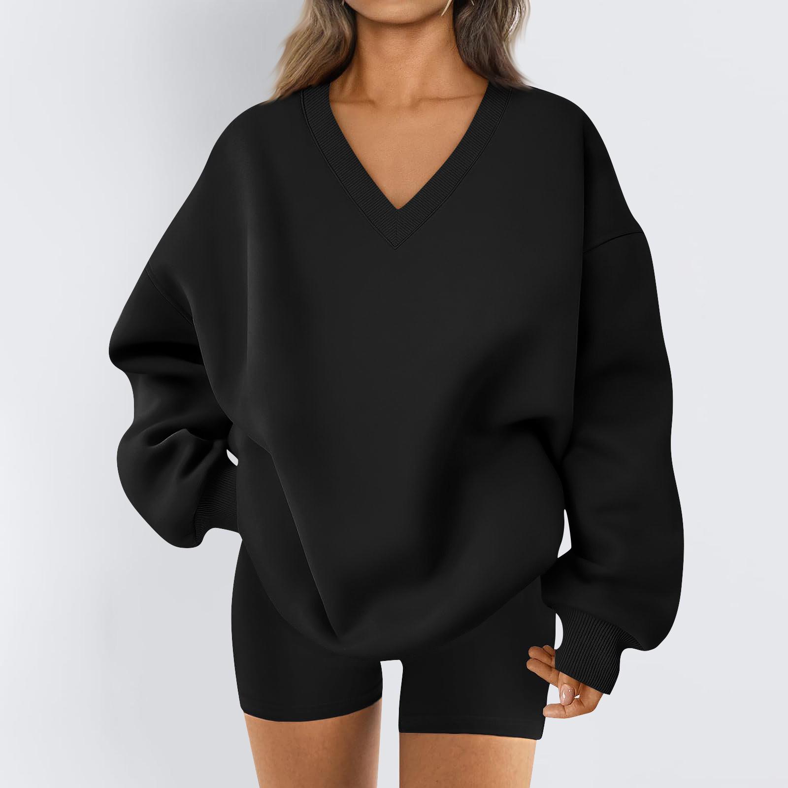 Women’s Oversized V-Neck Sweater Pullover, Loose Fit Long Sleeve Knit Jumper, Casual Soft Lightweight Fall Winter Top XL чёрный
Women’s Oversized V-Neck Sweater Pullover, Loose Fit Long Sleeve Knit Jumper, Casual Soft Lightweight Fall Winter Top XL чёрный