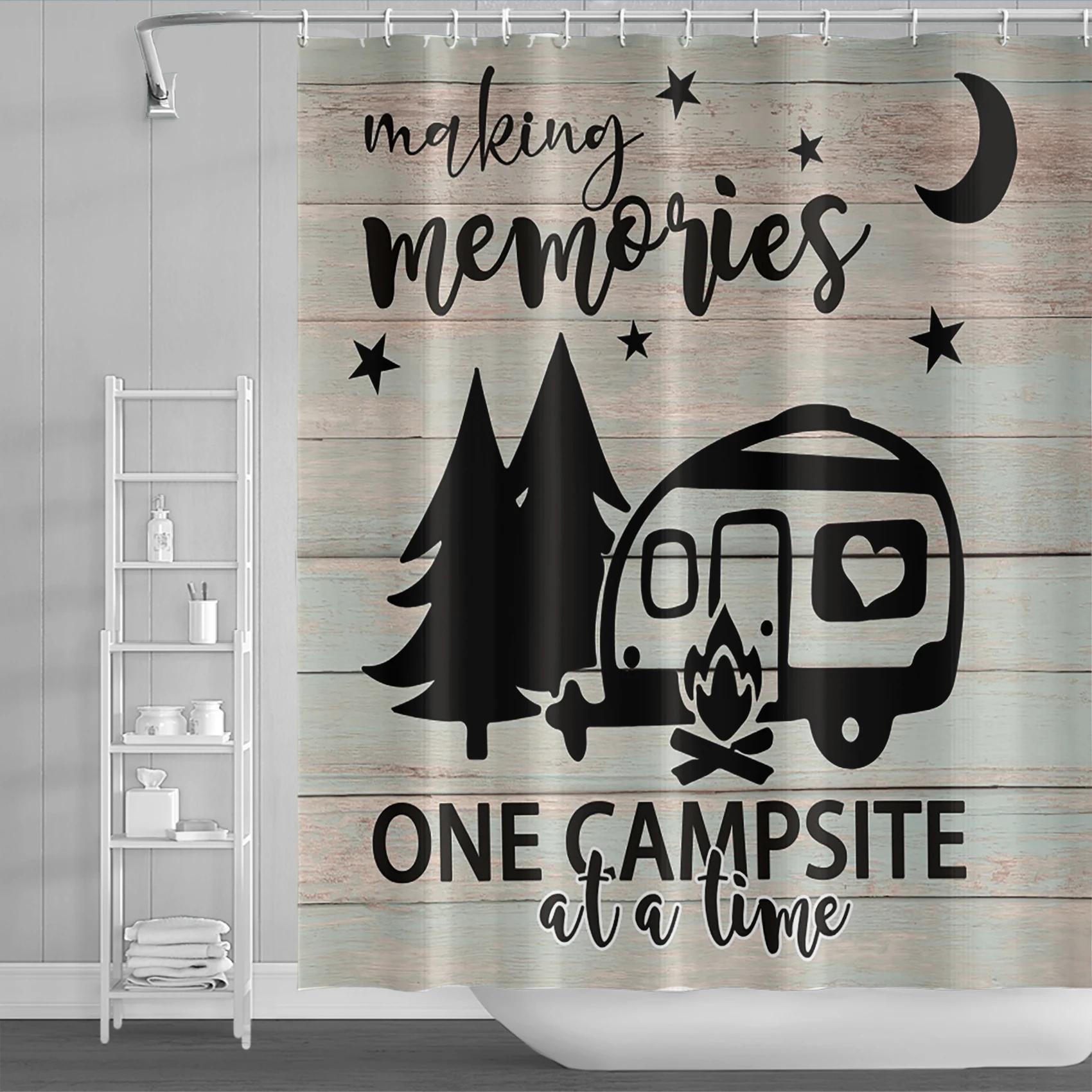 Happy Camper Printed Shower Curtains Modern Waterproof Polyester Fabric Bathtub Screen Home Bathroom Decoration With Hooks W60H190(CM)-1 Pcs
Happy Camper Printed Shower Curtains Modern Waterproof Polyester Fabric Bathtub Screen Home Bathroom Decoration With Hooks W60H190(CM)-1 Pcs