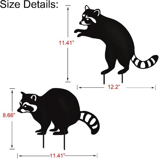 Набор из 2 металлических садовых колышков с силуэтом черного енота, декоративные колышки с животными для украшения двора
Набор из 2 металлических садовых колышков с силуэтом черного енота, декоративные колышки с животными для украшения двора