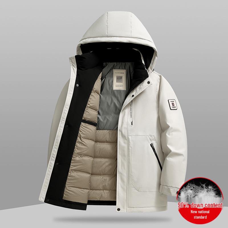 Men s Hooded Down Workwear Coat - 90% Down, Mid-Length Winter Jacket 2XL слонова кістка
Men s Hooded Down Workwear Coat - 90% Down, Mid-Length Winter Jacket 2XL слонова кістка