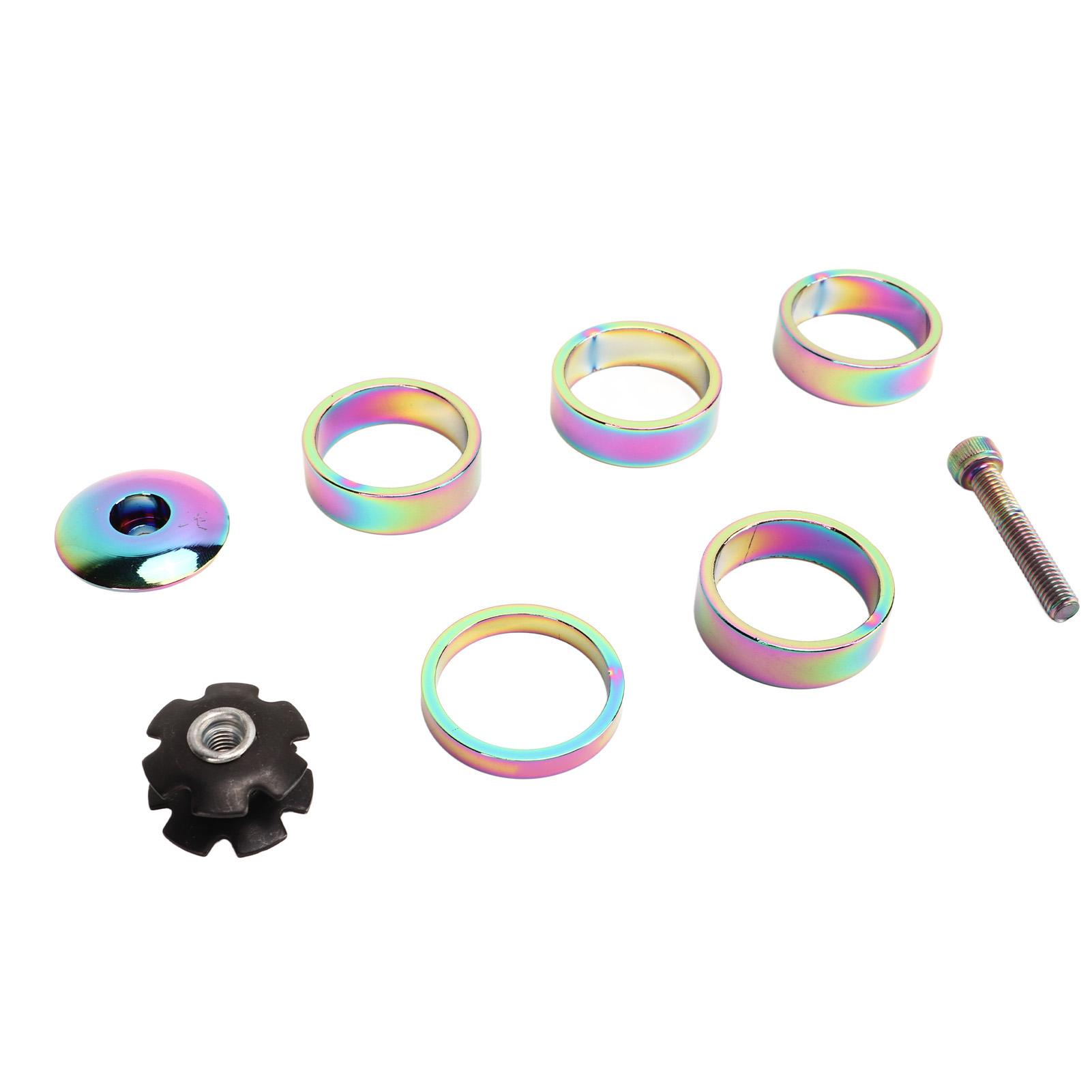 28.6mm Bike Headset Spacers Aluminum Alloy Colorful Stem Top Cap Headset Star Nut Set for Mountain Road Fixed Gear Bikes
28.6mm Bike Headset Spacers Aluminum Alloy Colorful Stem Top Cap Headset Star Nut Set for Mountain Road Fixed Gear Bikes