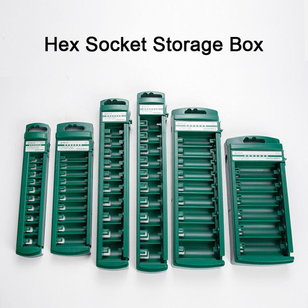 Green Wrench Storage Box ABS Socket Storage Tool New Socket Wrenchs Holder Hexagonal Socket Bits 1/4 Short Socket
Green Wrench Storage Box ABS Socket Storage Tool New Socket Wrenchs Holder Hexagonal Socket Bits 1/4 Short Socket