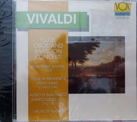 CD ANTONIO VIVALDI - Concerti For Flute, Oboe & Bassoon ACD8036 Allegretto 1988 US Classical Used
CD ANTONIO VIVALDI - Concerti For Flute, Oboe & Bassoon ACD8036 Allegretto 1988 US Classical Used