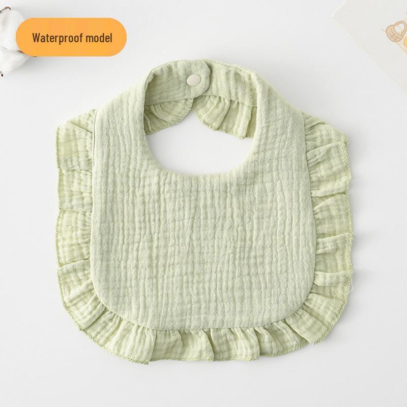 Водонепроницаемый хлопковый детский слюнявчик с кружевами-рюшами (Семислойная марля)
Водонепроницаемый хлопковый детский слюнявчик с кружевами-рюшами (Семислойная марля)