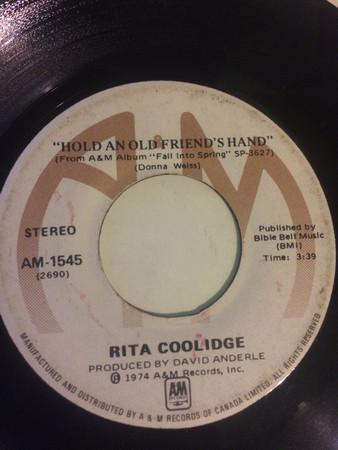 7inch Record RITA COOLIDGE Hold An Old Friends HandMama Lou AM1545 AM RECORDS 1974 Canada CountryFolk Used
7inch Record RITA COOLIDGE Hold An Old Friends HandMama Lou AM1545 AM RECORDS 1974 Canada CountryFolk Used