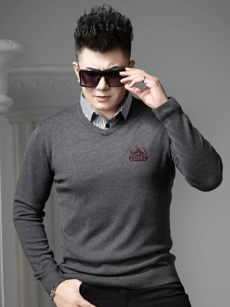 European-Style Faux Two-Piece Men s Sweater 2025 New Autumn and Winter Printed Knit Pullover V-Neck Base Sweater XL чёрный
European-Style Faux Two-Piece Men s Sweater 2025 New Autumn and Winter Printed Knit Pullover V-Neck Base Sweater XL чёрный