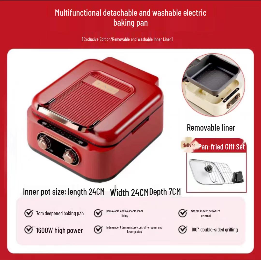 Многофункциональный электрический гриль и хот-пот: Фритюр, Блинная сковорода, Барбекю и Шабу-гриль Все-в-одном сковорода Suitable for 2-4 People
Многофункциональный электрический гриль и хот-пот: Фритюр, Блинная сковорода, Барбекю и Шабу-гриль Все-в-одном сковорода Suitable for 2-4 People