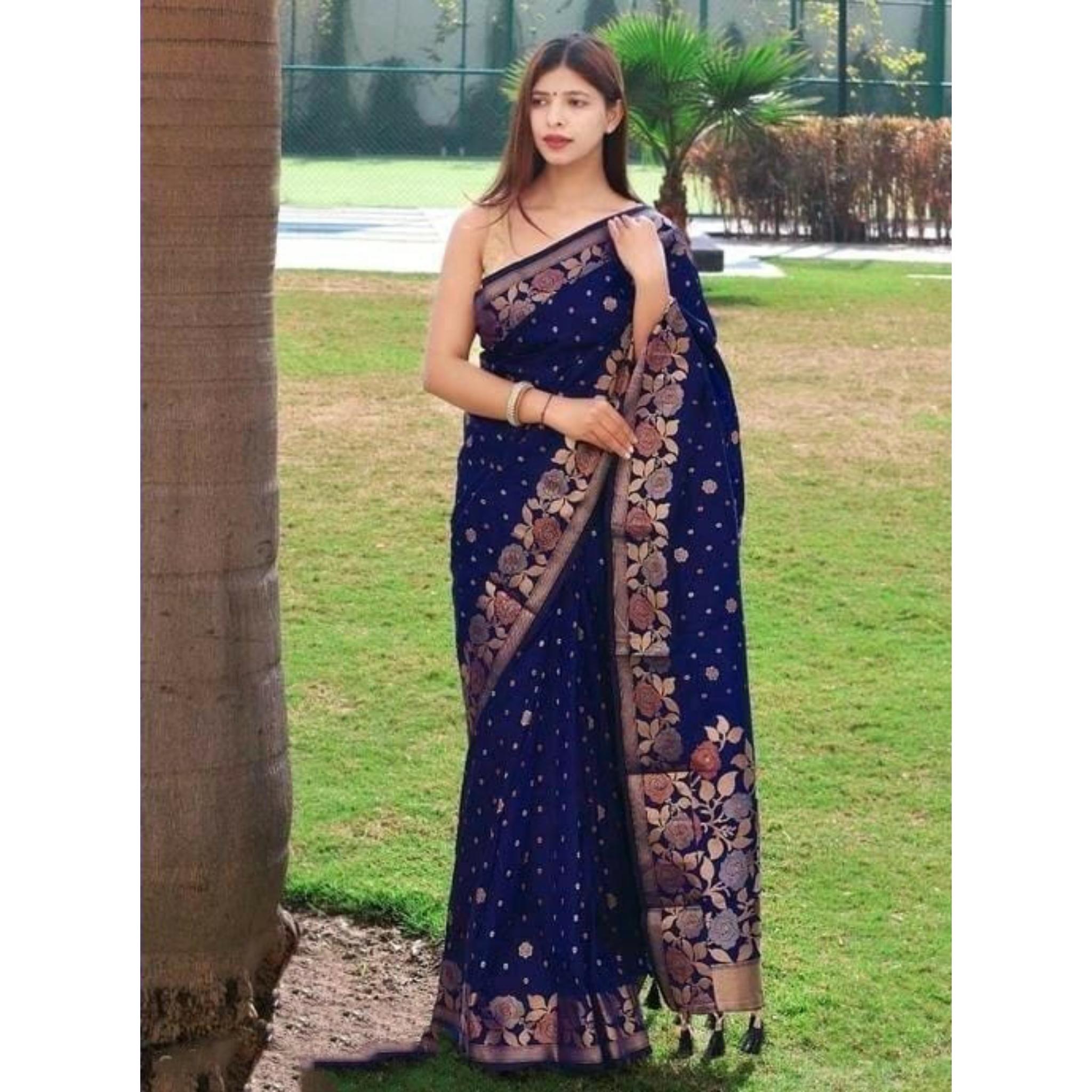 Индийское традиционное мягкое шелковое сари Kanjivaram banarasi
Индийское традиционное мягкое шелковое сари Kanjivaram banarasi