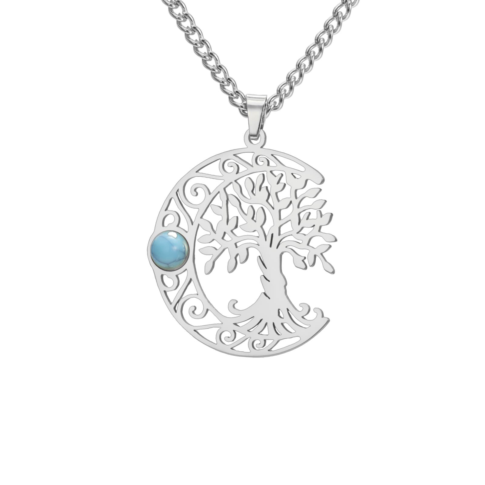 LIKGREAT Vintage Tree of Life Necklace with Turquoise for Women Stainless Steel Necklaces Irish Symbol Protection Jewelry Gift
LIKGREAT Vintage Tree of Life Necklace with Turquoise for Women Stainless Steel Necklaces Irish Symbol Protection Jewelry Gift