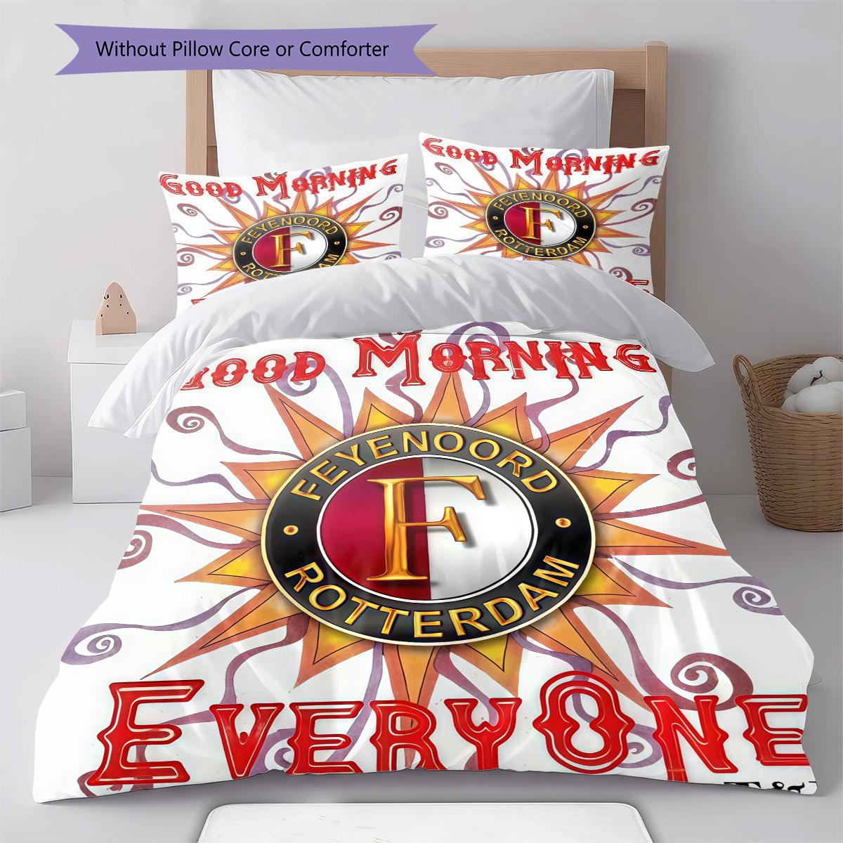 Feyenoord poster RugPattern Bedding Quilt Set Quilt Cover Pillowcase Home Decoration Birthday Gift (1 * duvet cover + 2 * pillowcase, without core) 140x200cm
Feyenoord poster RugPattern Bedding Quilt Set Quilt Cover Pillowcase Home Decoration Birthday Gift (1 * duvet cover + 2 * pillowcase, without core) 140x200cm
