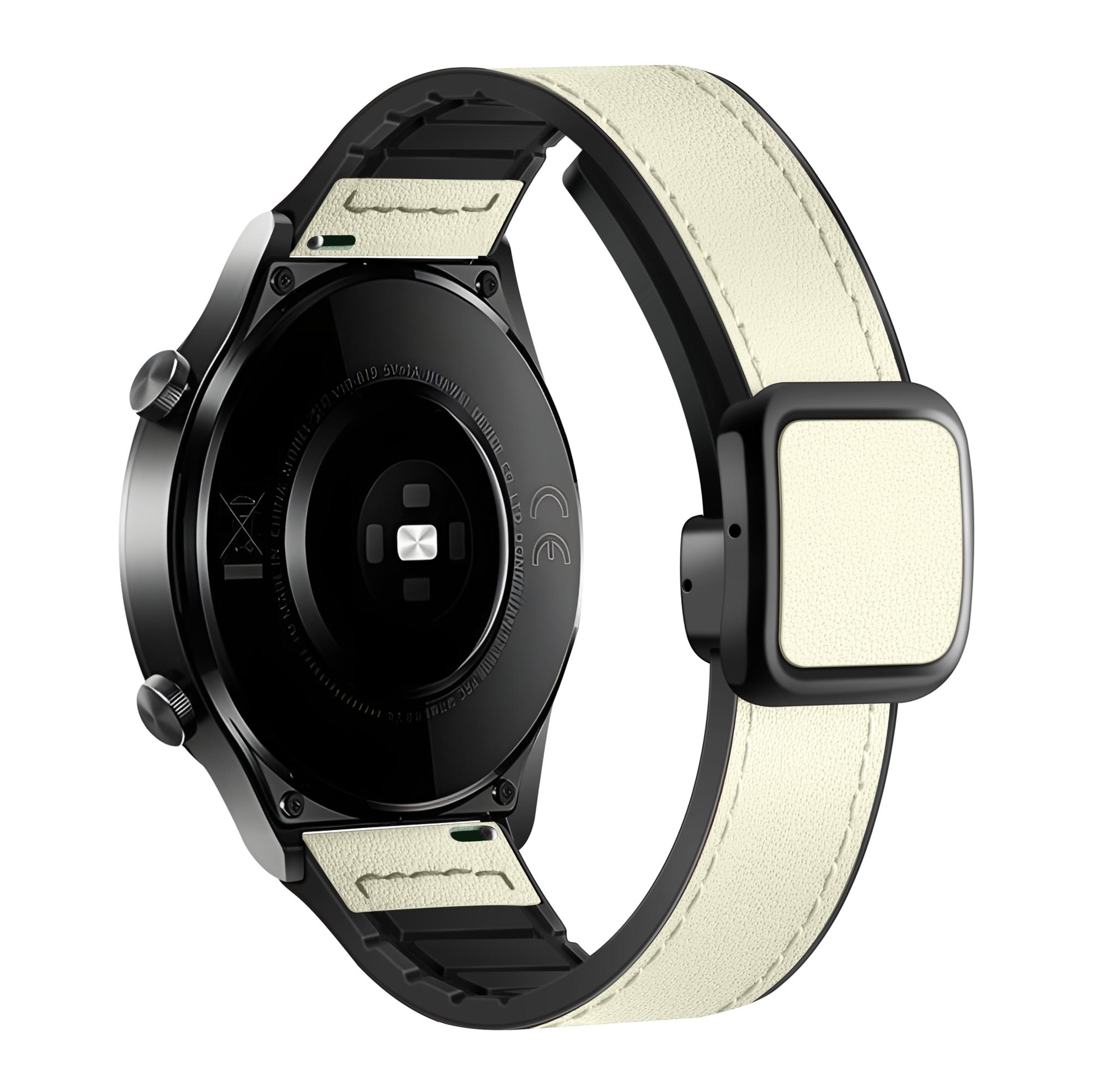 For Samsung Gear S3 Classic/Garmin Vivoactive 4 Magnetic Band 22mm Leather Coated Silicone Watch Strap Beige
For Samsung Gear S3 Classic/Garmin Vivoactive 4 Magnetic Band 22mm Leather Coated Silicone Watch Strap Beige