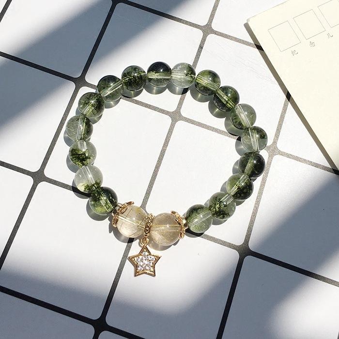 Korean-style matching bracelets for best friends Travel commemorative holiday gift bracelet Clear Green Burst Crystal Bracelet 10MM Green explosion
Korean-style matching bracelets for best friends Travel commemorative holiday gift bracelet Clear Green Burst Crystal Bracelet 10MM Green explosion