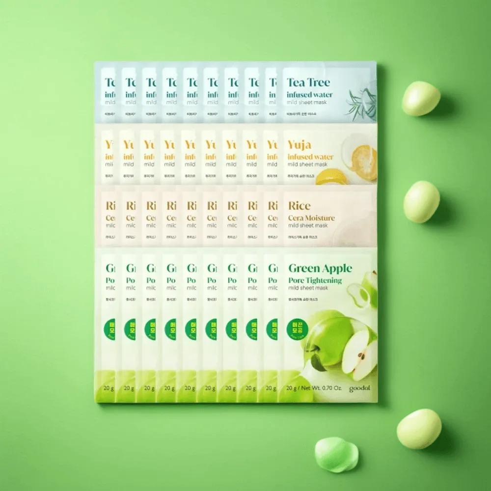 Goodal Gentle Mask Pack 40 Pack (Green Tea/Yuzu/Tea Tree/Green Apple/Rice) 40pack_rice
Goodal Gentle Mask Pack 40 Pack (Green Tea/Yuzu/Tea Tree/Green Apple/Rice) 40pack_rice