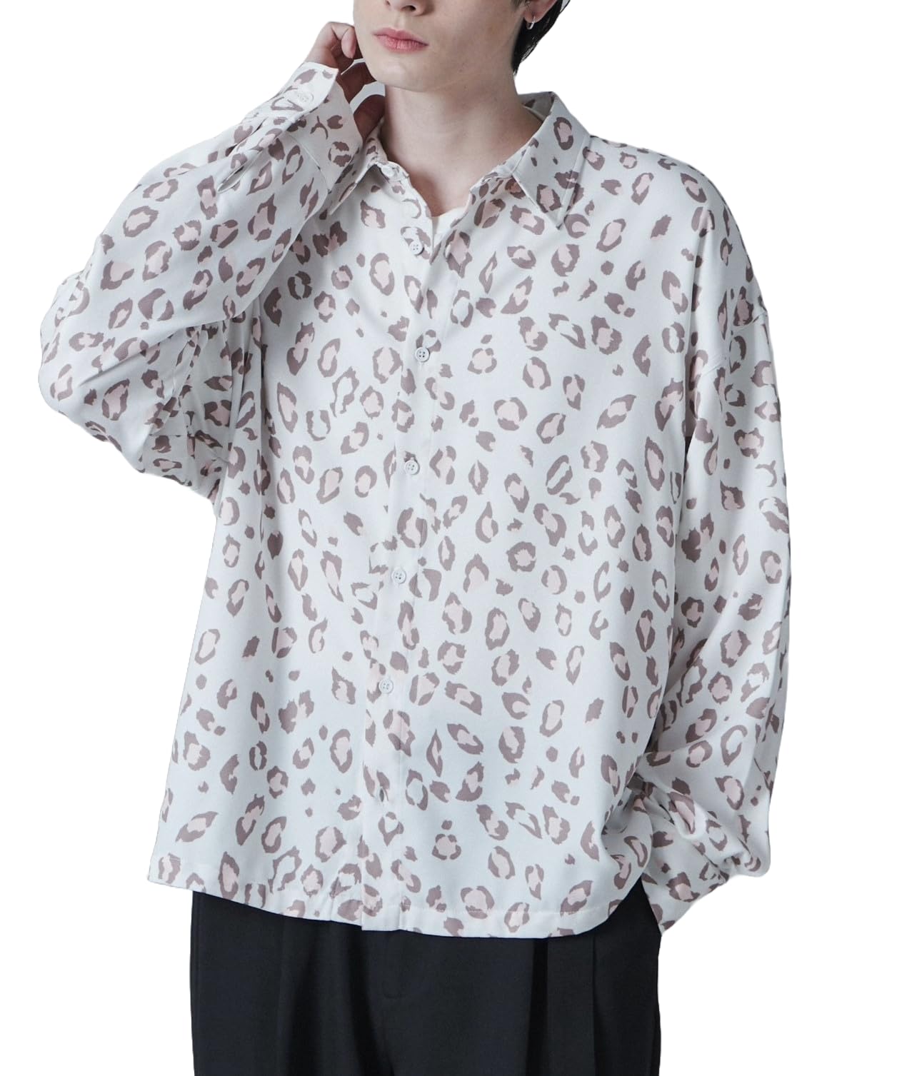 WEGO Узорная рубашка с длинным рукавом, осенняя, свободного кроя, корейского размера, с узором 2, мужская, с принтом, с принтом по всей поверхности, наряд, посадка, оверсайз, стиль, подарок, весна, осень,