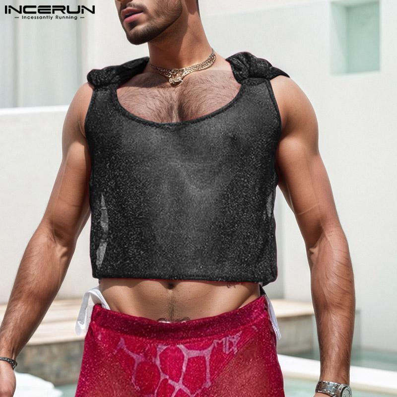 INCERUN Men Sleeveless Glitter Mesh See Through Cropped Hooded Tank Tops Partywear S чорний
INCERUN Men Sleeveless Glitter Mesh See Through Cropped Hooded Tank Tops Partywear S чорний