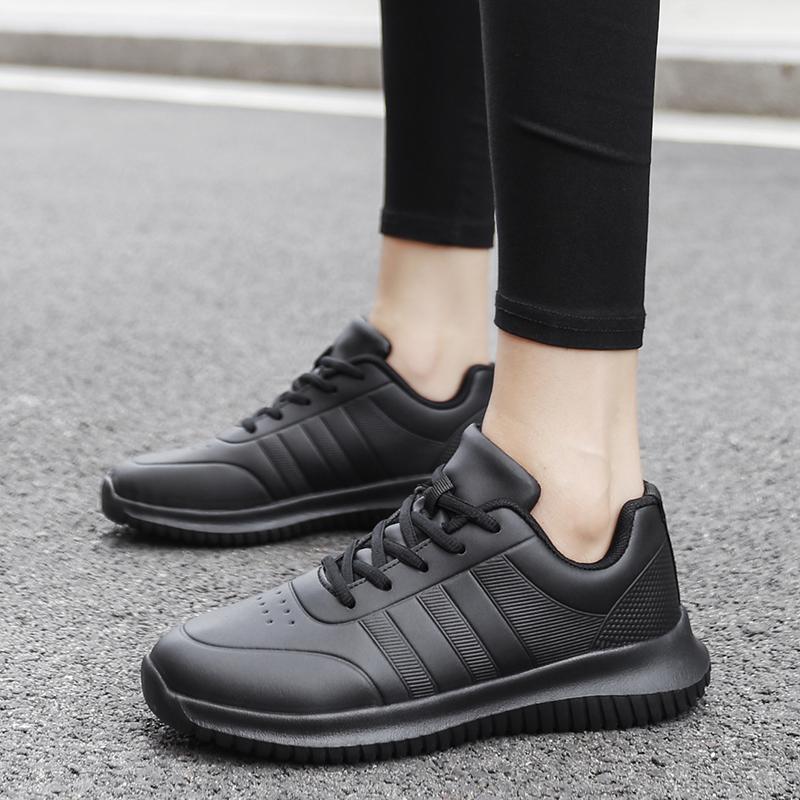 Поварская обувь Четыре сезона Мягкая подошва Противоскользящая Маслостойкая Водонепроницаемая Портативная Кухонная Рабочая обувь Модная Большого размера Повседневная Мужская обувь 35 чёрный