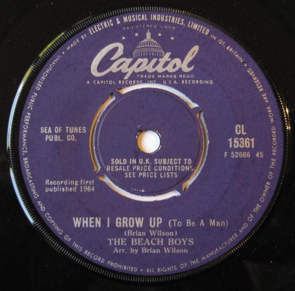 7inch Record BEACH BOYS - When I Grow Up (To Be A Man) CL15361 Capitol Records 1964 UK Rock Used
7inch Record BEACH BOYS - When I Grow Up (To Be A Man) CL15361 Capitol Records 1964 UK Rock Used