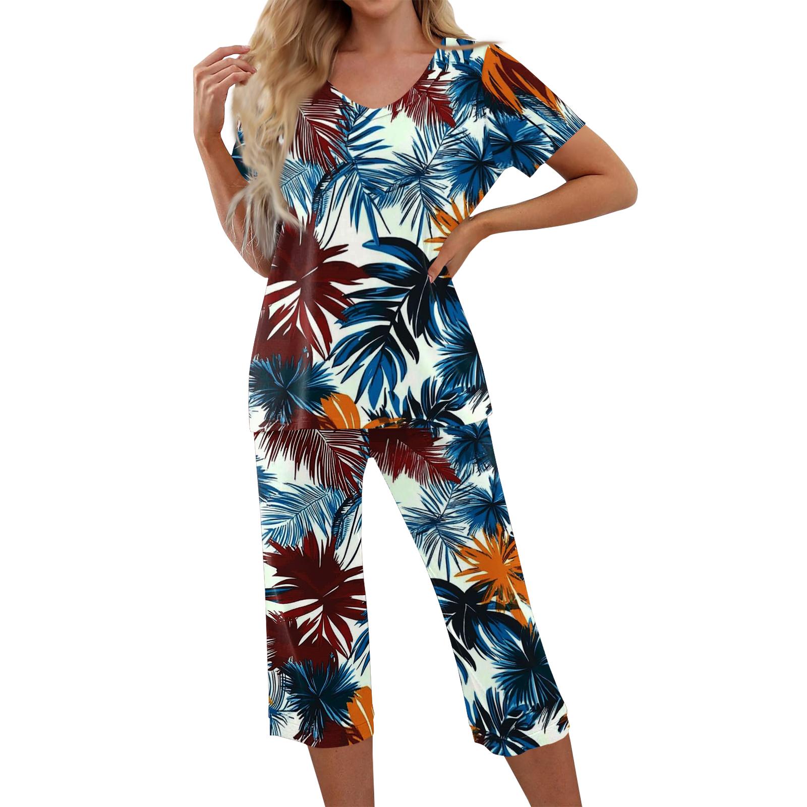 2 Piece Sets For Women Short Sleeve Top And Pants With Pockets Workout Soft Print Sets M
2 Piece Sets For Women Short Sleeve Top And Pants With Pockets Workout Soft Print Sets M