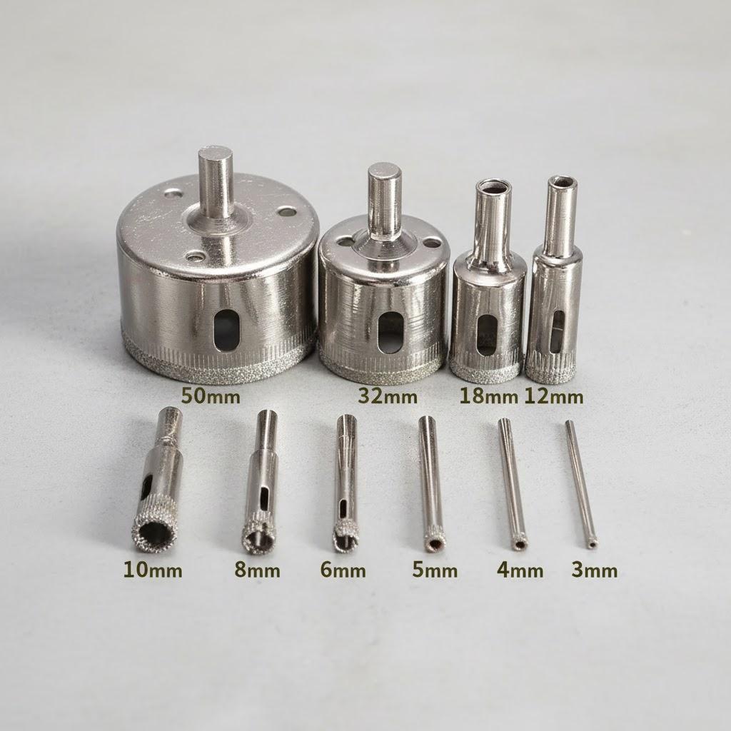 10PCS Diamond Coated Hole Saw Set for Tile Marble Glass and Ceramic Core Drill Bits 3 to 50mm Sizes Ideal for Home Improvement
10PCS Diamond Coated Hole Saw Set for Tile Marble Glass and Ceramic Core Drill Bits 3 to 50mm Sizes Ideal for Home Improvement