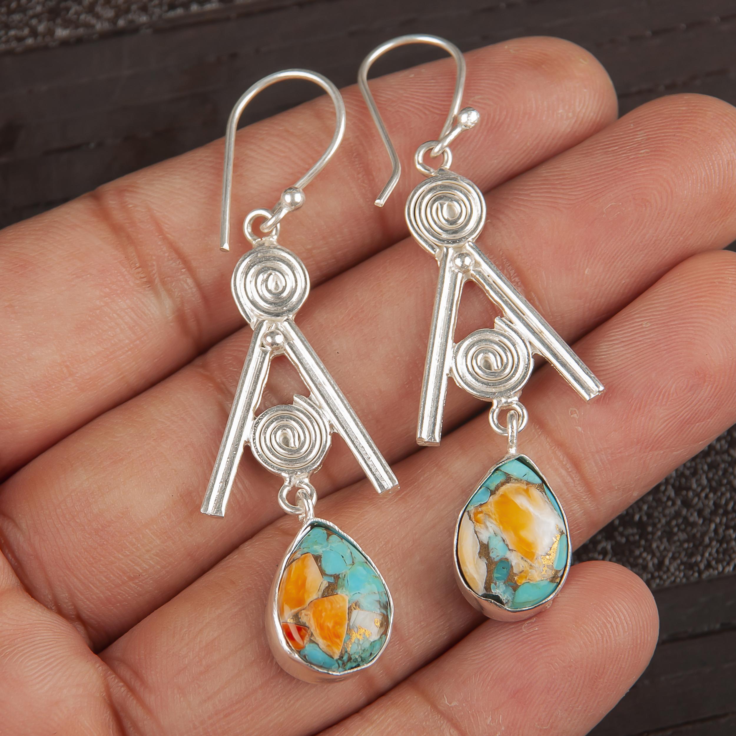 Spiny Oyster Gemstone Jewelry, 925 Solid Sterling Silver Earrings, Handmade Spiny Oyster Silver Earrings For Wedding Gift 2.4 Inches помаранчевий
Spiny Oyster Gemstone Jewelry, 925 Solid Sterling Silver Earrings, Handmade Spiny Oyster Silver Earrings For Wedding Gift 2.4 Inches помаранчевий