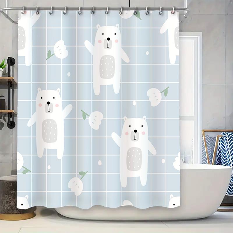 Cute Cartoon Print Shower Curtain Waterproof Home Decor Bathroom Fabric Bath Mat White Bears Floral Design (Size: 180X245Cm) W60H190(CM)-1 Pcs
Cute Cartoon Print Shower Curtain Waterproof Home Decor Bathroom Fabric Bath Mat White Bears Floral Design (Size: 180X245Cm) W60H190(CM)-1 Pcs