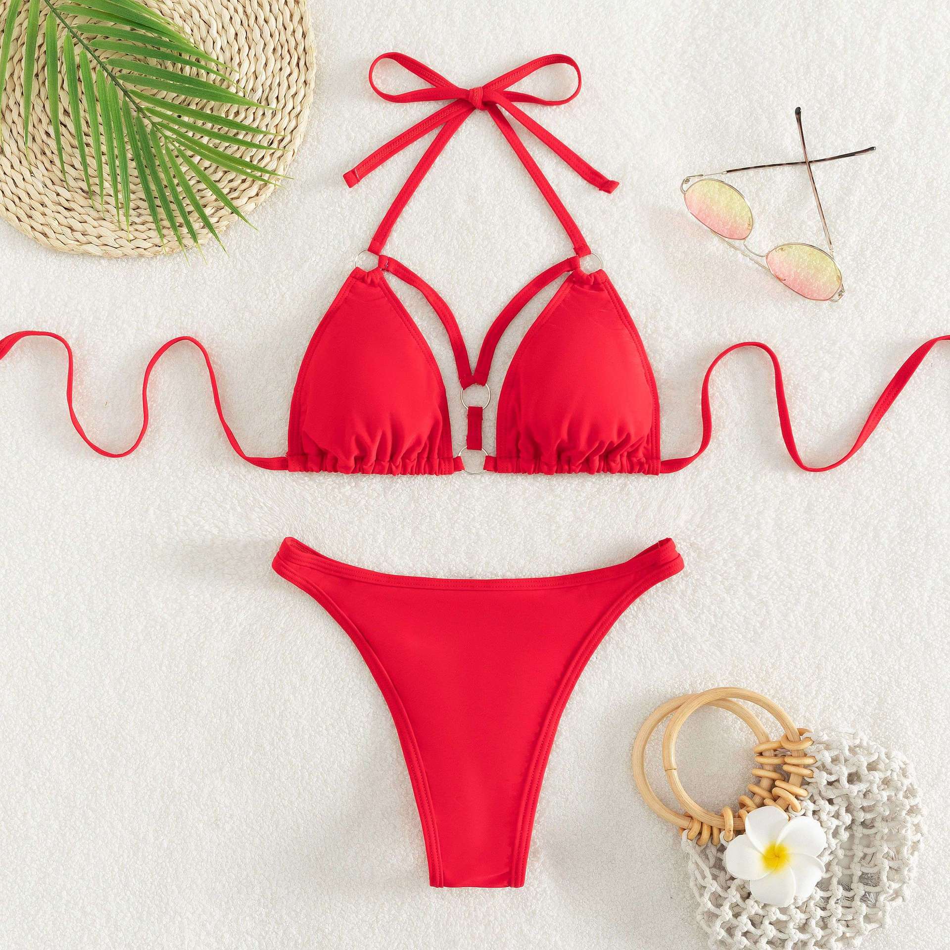 Купальники с лямкой на шее и круглым вырезом, купальник из двух предметов на шнуровке, сексуальные женские однотонные комплекты бикини с треугольным разрезом L красный
Купальники с лямкой на шее и круглым вырезом, купальник из двух предметов на шнуровке, сексуальные женские однотонные комплекты бикини с треугольным разрезом L красный