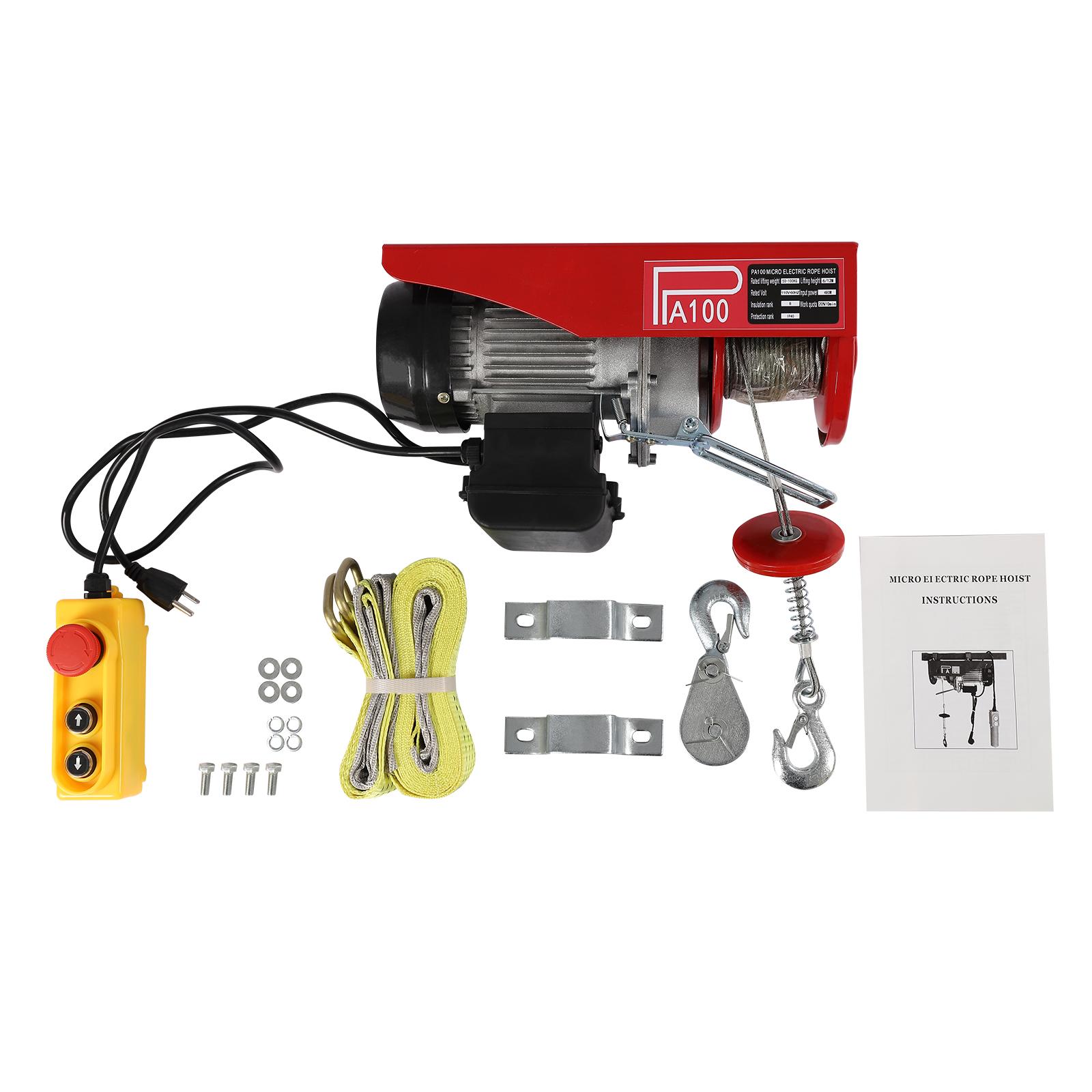 Electric Hoist 220 lbs or 220 pounds with Wired Remote Control & Single/Double Slings Electric Winch червоний
Electric Hoist 220 lbs or 220 pounds with Wired Remote Control & Single/Double Slings Electric Winch червоний