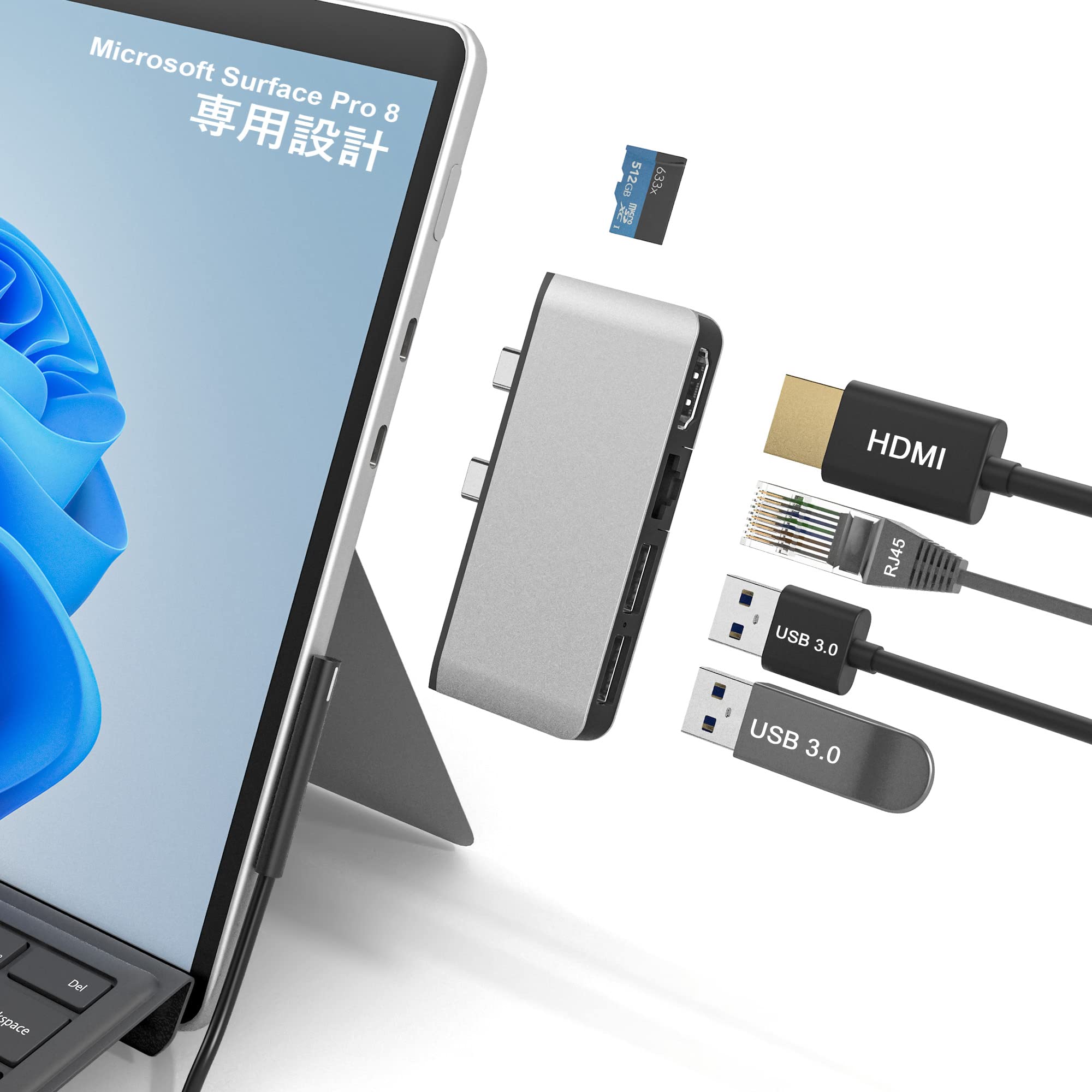 Surface Pro 8 Hub с 5 портами HDMI порт LAN сетевой порт 2 порта USB Micro Card Reader Высокоскоростная передача данных Multi 5 в 1 Алюминиевая поверхность
Surface Pro 8 Hub с 5 портами HDMI порт LAN сетевой порт 2 порта USB Micro Card Reader Высокоскоростная передача данных Multi 5 в 1 Алюминиевая поверхность
