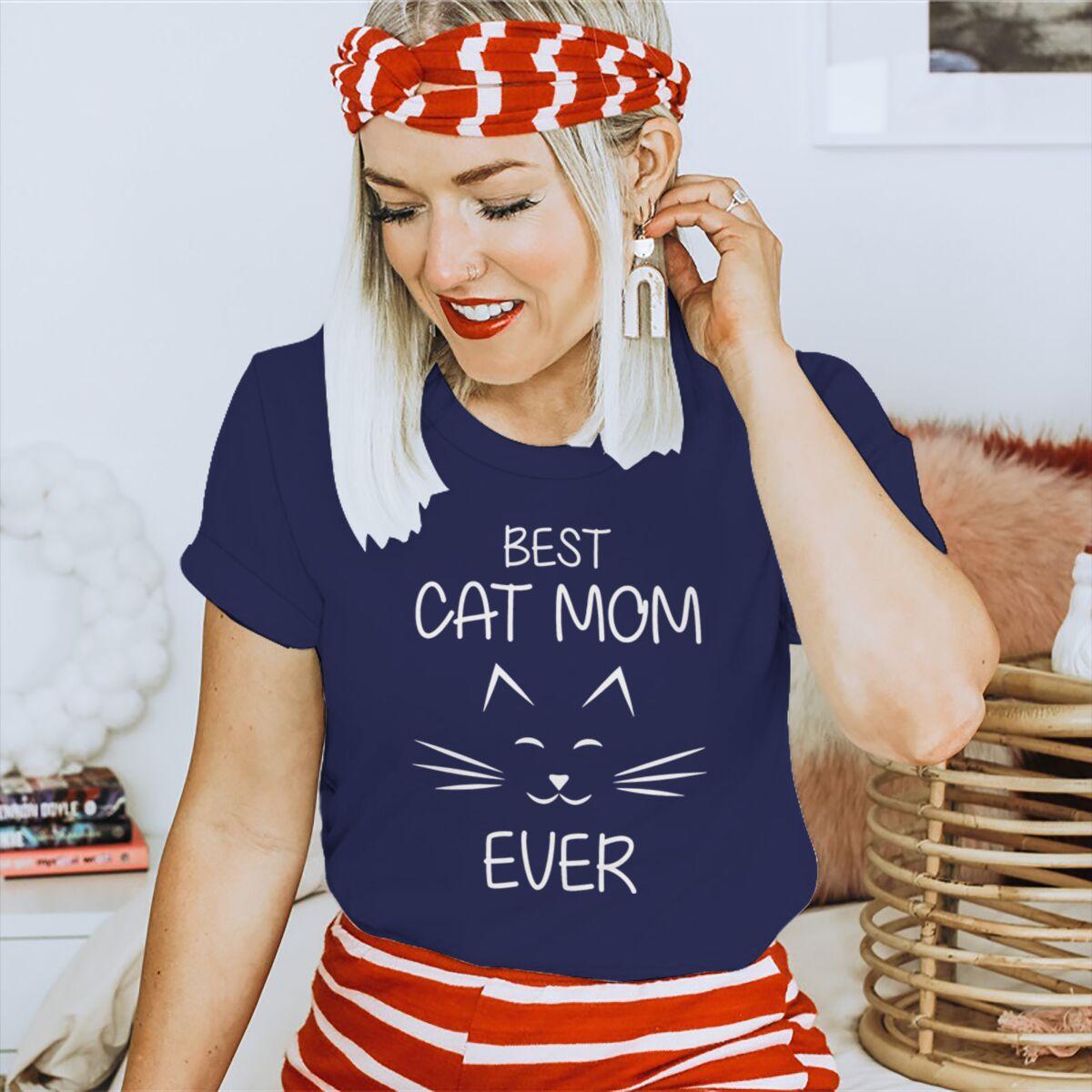 Best Cat Mom Ever Shirt Fun Mama Life T-shirts Cartoon Animal Cat Tees Women Short Sleeve Retro Mother s Day Gifts T-shirts Tops 4XL
Best Cat Mom Ever Shirt Fun Mama Life T-shirts Cartoon Animal Cat Tees Women Short Sleeve Retro Mother s Day Gifts T-shirts Tops 4XL