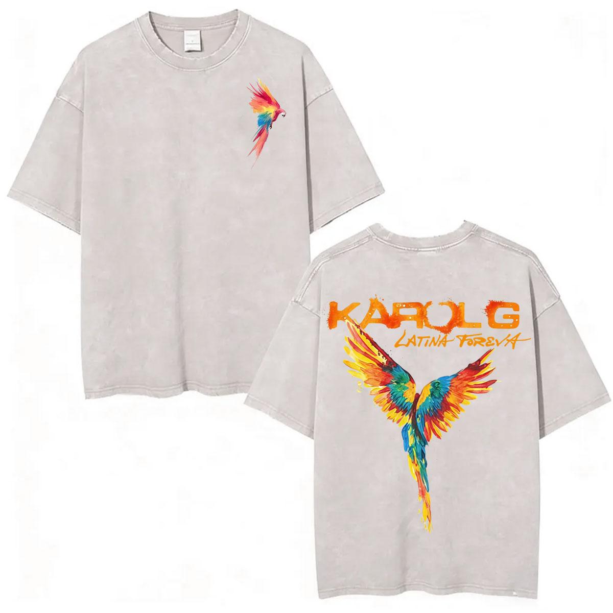 Karol G Tropicoqueta Tour Album Vintage Washed Tee Shirt Men Women Harajuku High Street Tshirt Summer Tops ONeck T Shirts S
Karol G Tropicoqueta Tour Album Vintage Washed Tee Shirt Men Women Harajuku High Street Tshirt Summer Tops ONeck T Shirts S